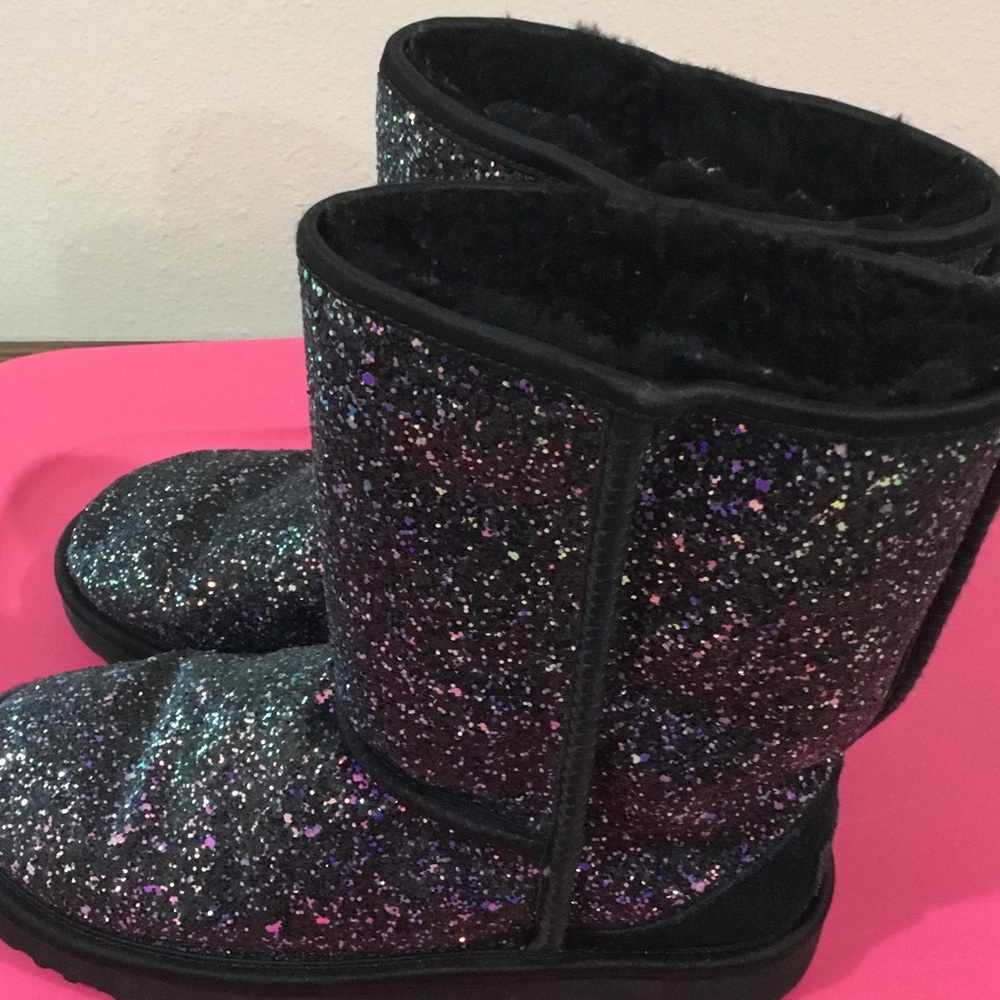 Ugg Purple Multi Colored Glitter Winter Boots - image 2